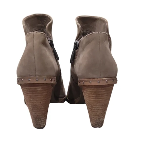 Mercer Edit Brown Suede Heeled Ankle Booties Size 6.5 - Picture 4 of 7